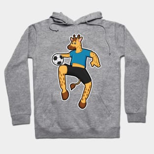 Giraffe as Soccer player with Soccer ball Hoodie